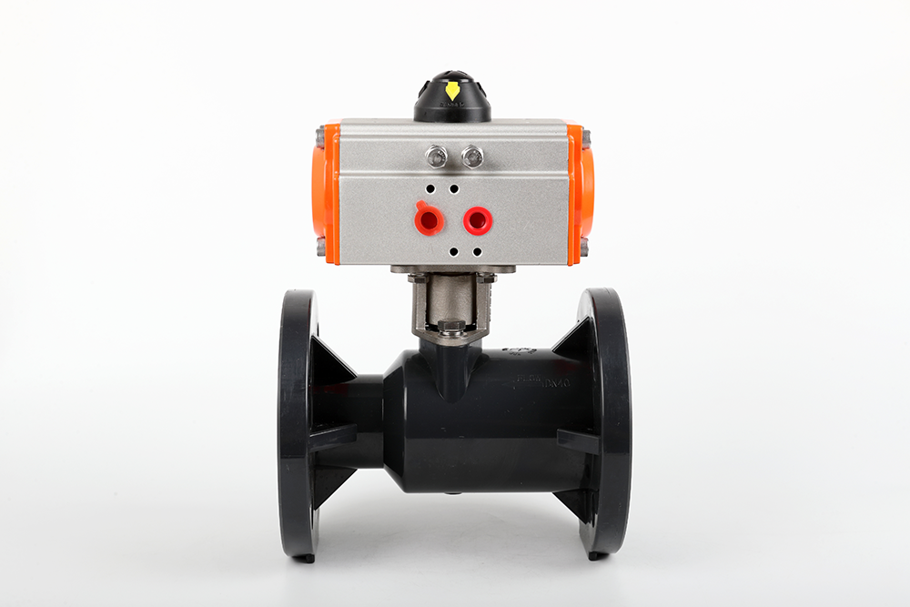 天祝气动法兰一体球阀